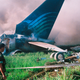 Wreckage of a Garuda Indonesia plane at Yogyakarta airport on March 7, 2007.
